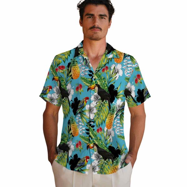 Hibiscus Tropical Toucan Hawaiian Shirt High quality