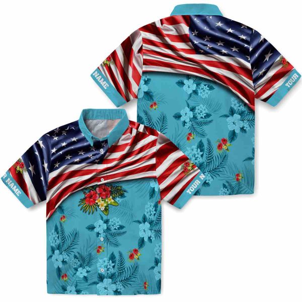 Hibiscus US Flag Hibiscus Hawaiian Shirt Latest Model