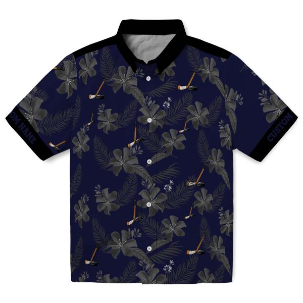 Hockey Botanical Print Hawaiian Shirt Best selling