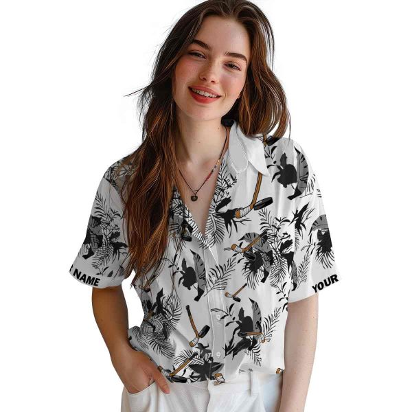 Hockey Botanical Theme Hawaiian Shirt Trendy