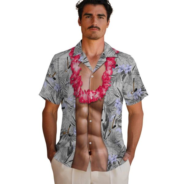 Hockey Chest Illusion Hawaiian Shirt High quality