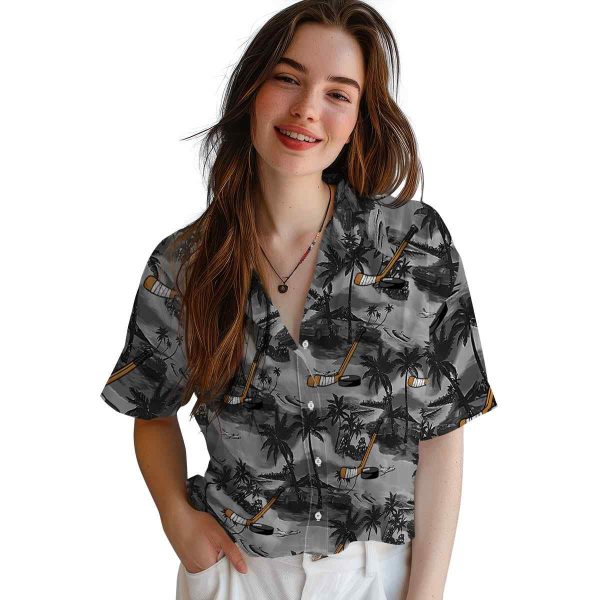 Hockey Coastal Palms Hawaiian Shirt Trendy