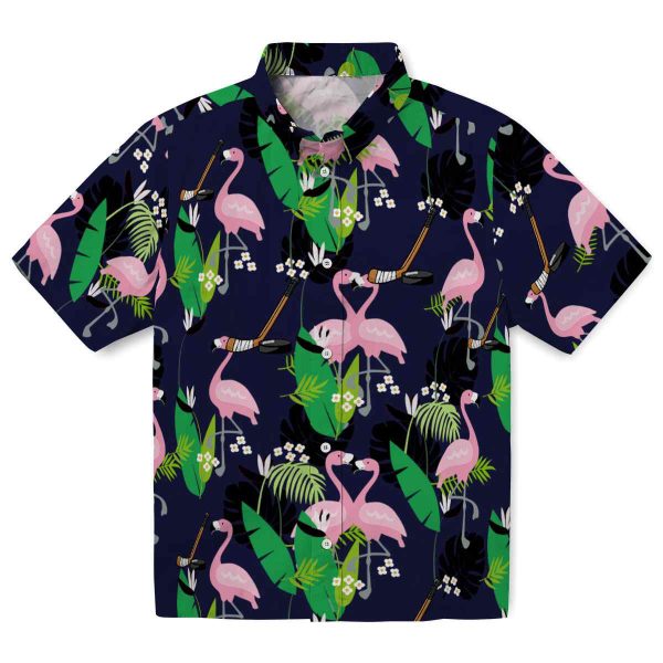 Hockey Flamingo Foliage Hawaiian Shirt Best selling