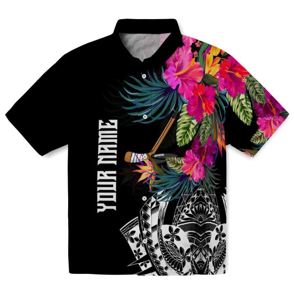 Hockey Floral Polynesian Hawaiian Shirt Best selling