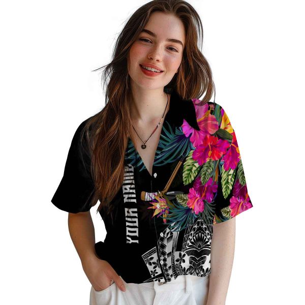 Hockey Floral Polynesian Hawaiian Shirt Trendy