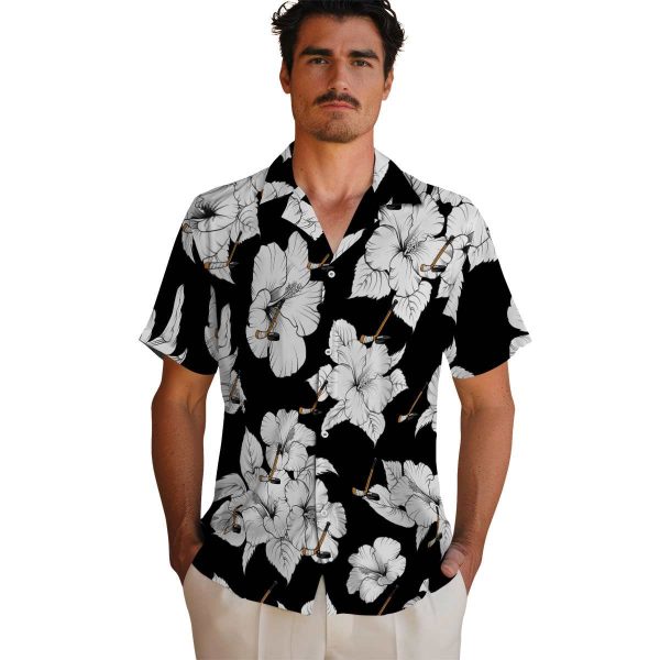 Hockey Hibiscus Blooms Hawaiian Shirt High quality