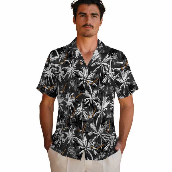 Hockey Palm Pattern Hawaiian Shirt High quality