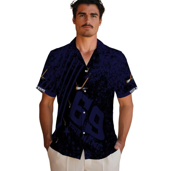 Hockey Star Stripes Hawaiian Shirt High quality