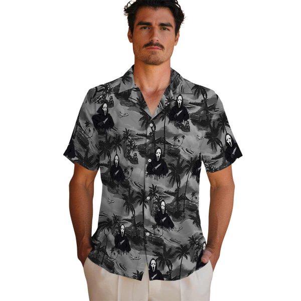 Horror Coastal Palms Hawaiian Shirt High quality