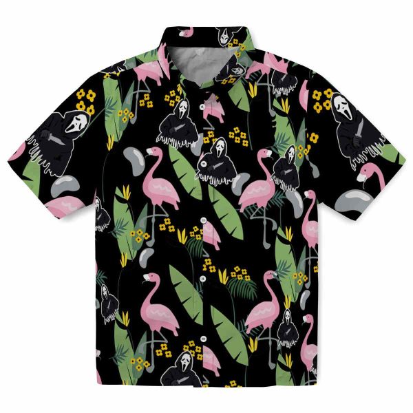 Horror Flamingo Leaves Hawaiian Shirt Best selling