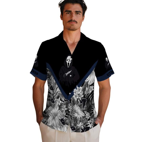 Horror Floral Chevron Hawaiian Shirt High quality