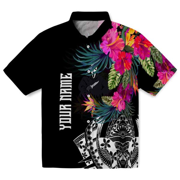 Horror Floral Polynesian Hawaiian Shirt Best selling