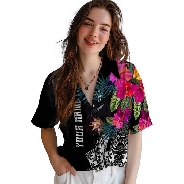 Horror Floral Polynesian Hawaiian Shirt Trendy