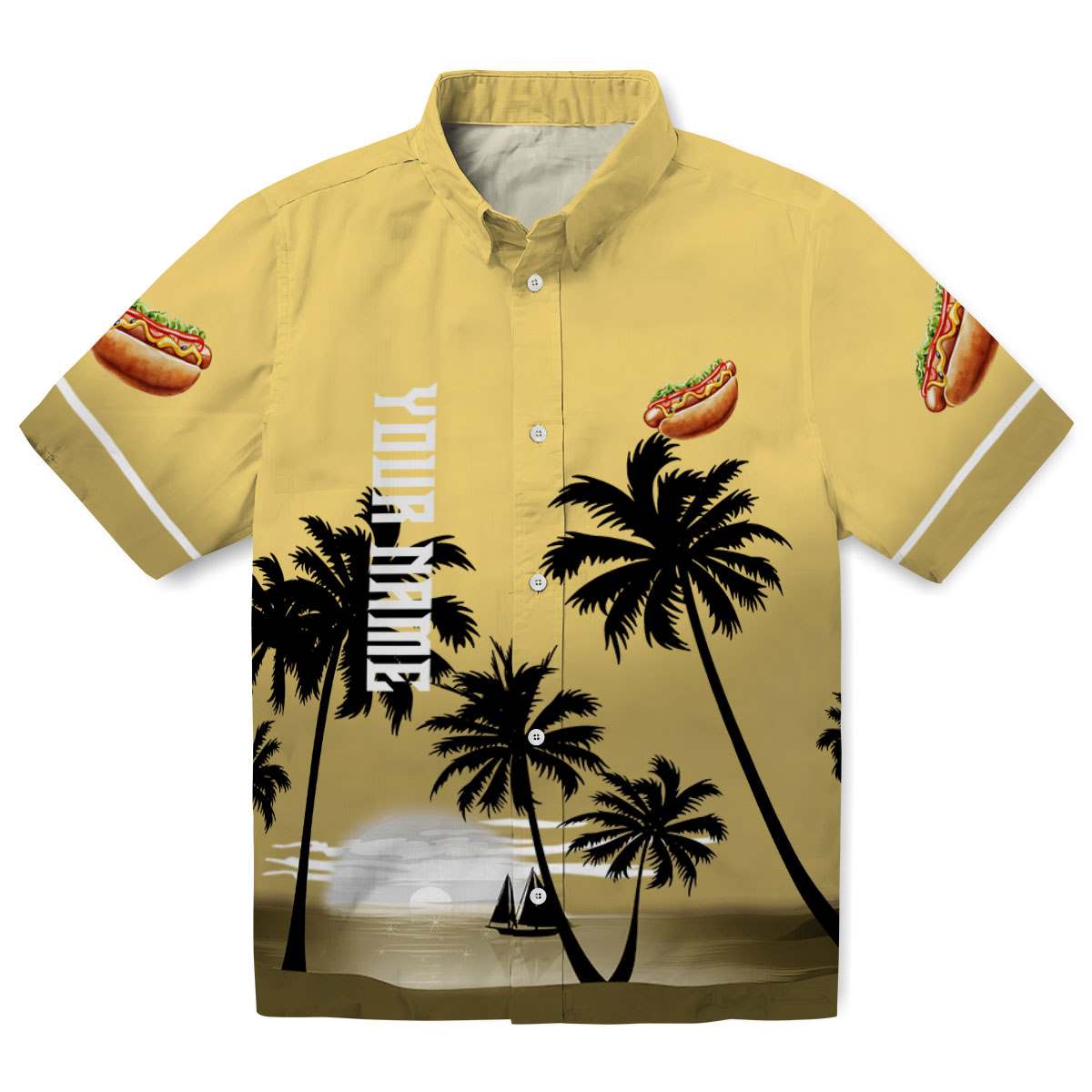 Hot Dog Beach Sunset Hawaiian Shirt Best selling