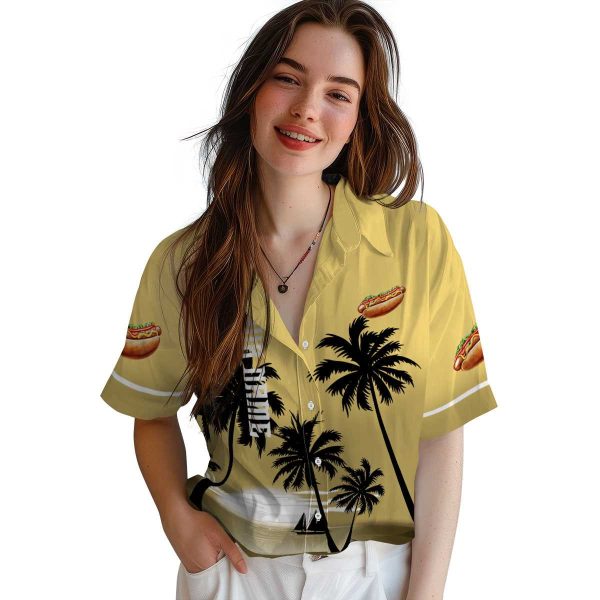 Hot Dog Beach Sunset Hawaiian Shirt Trendy