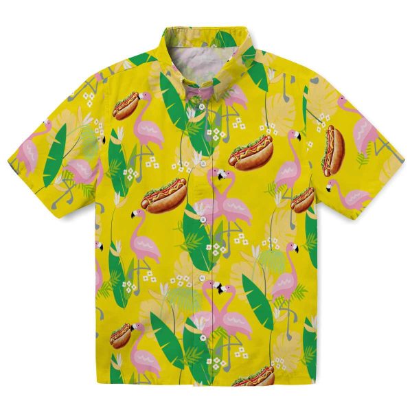 Hot Dog Flamingo Foliage Hawaiian Shirt Best selling