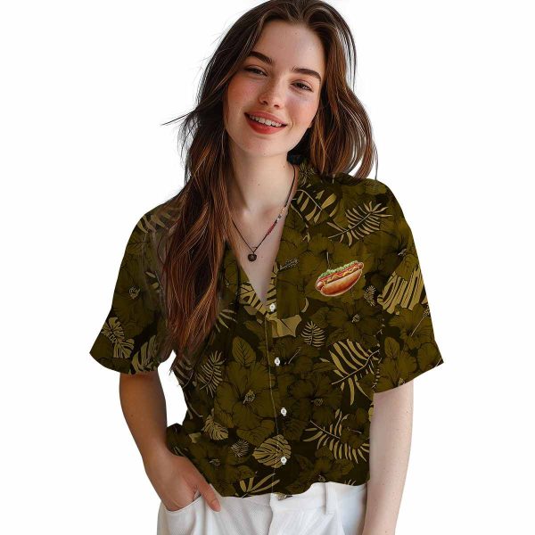 Hot Dog Jungle Vibes Hawaiian Shirt Trendy