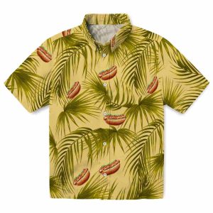 Hot Dog Leafy Palms Hawaiian Shirt Best selling