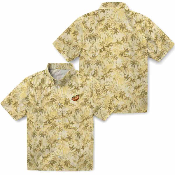 Hot Dog Leafy Pattern Hawaiian Shirt Latest Model