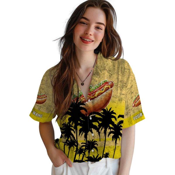 Hot Dog Sunset Pattern Hawaiian Shirt Trendy