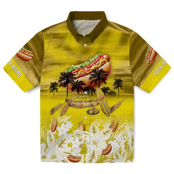 Hot Dog Tropical Canoe Hawaiian Shirt Best selling