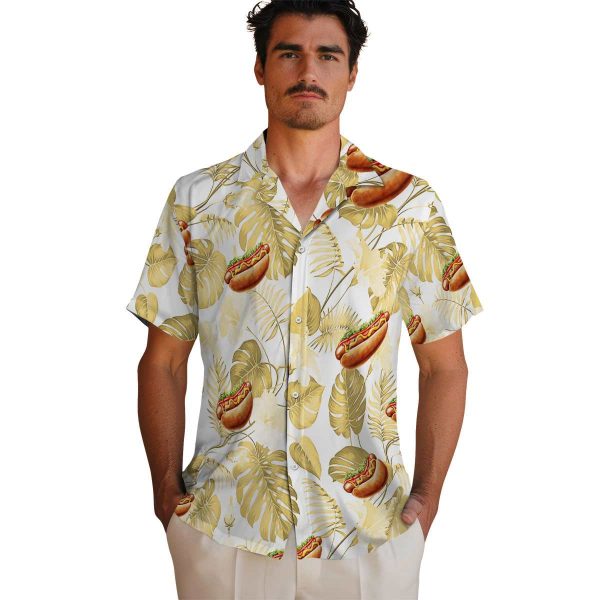 Hot Dog Tropical Plants Hawaiian Shirt High quality