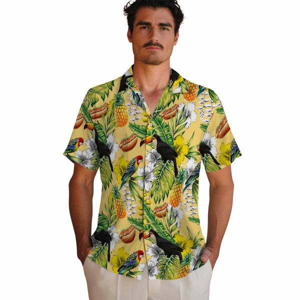 Hot Dog Tropical Toucan Hawaiian Shirt High quality