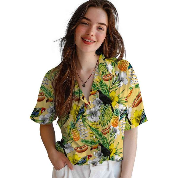 Hot Dog Tropical Toucan Hawaiian Shirt Trendy