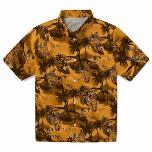 Ironworker Coastal Palms Hawaiian Shirt Best selling