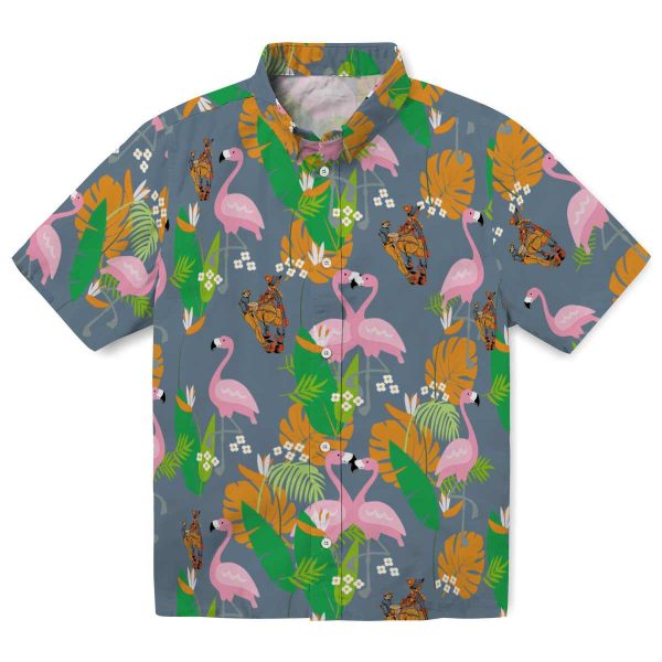 Ironworker Flamingo Foliage Hawaiian Shirt Best selling