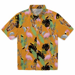 Ironworker Flamingo Leaves Hawaiian Shirt Best selling