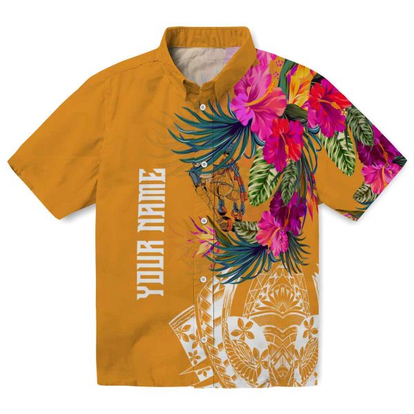 Ironworker Floral Polynesian Hawaiian Shirt Best selling