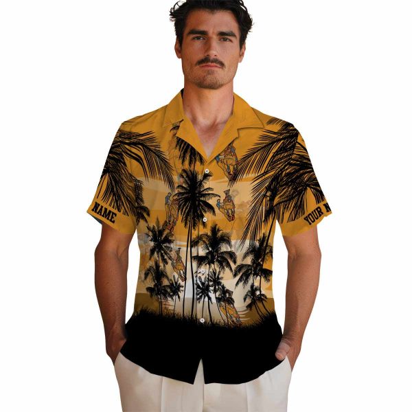 Ironworker Sunset Scene Hawaiian Shirt High quality