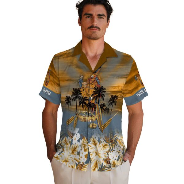 Ironworker Tropical Canoe Hawaiian Shirt High quality