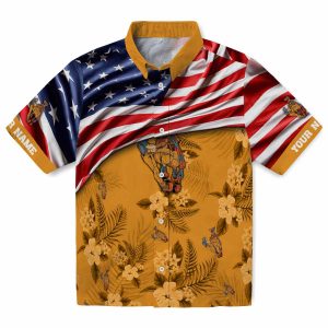 Ironworker US Flag Hibiscus Hawaiian Shirt Best selling