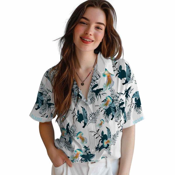 Jellyfish Botanical Theme Hawaiian Shirt Trendy