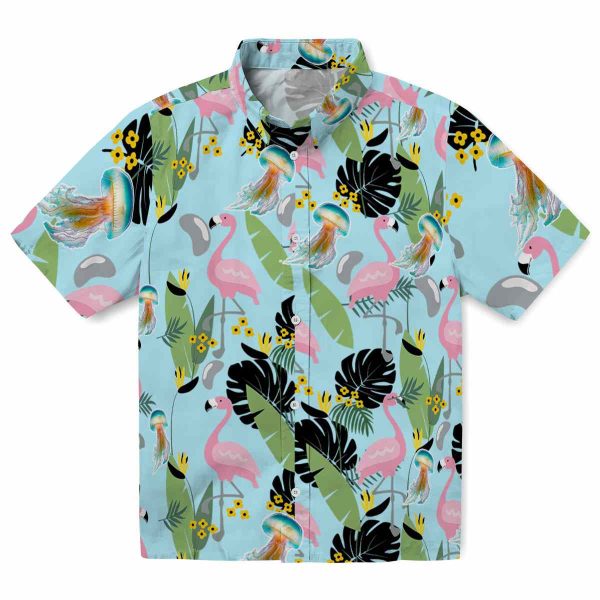 Jellyfish Flamingo Leaves Hawaiian Shirt Best selling