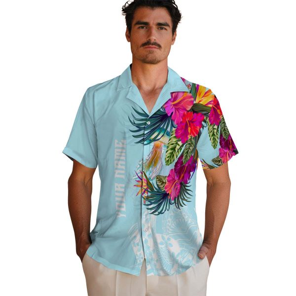 Jellyfish Floral Polynesian Hawaiian Shirt High quality