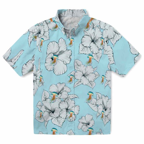 Jellyfish Hibiscus Blooms Hawaiian Shirt Best selling