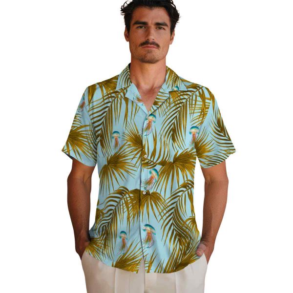 Jellyfish Leafy Palms Hawaiian Shirt High quality