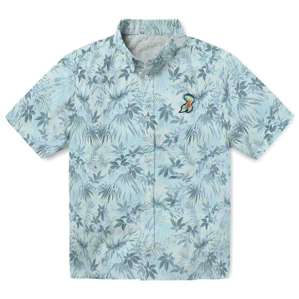 Jellyfish Leafy Pattern Hawaiian Shirt Best selling