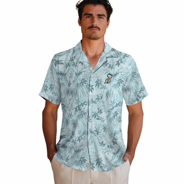 Jellyfish Leafy Pattern Hawaiian Shirt High quality