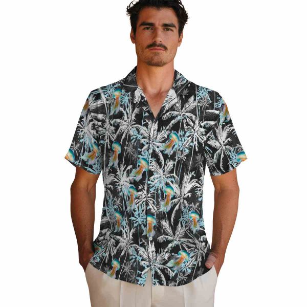 Jellyfish Palm Pattern Hawaiian Shirt High quality