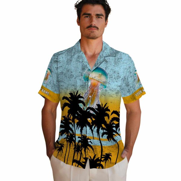 Jellyfish Sunset Pattern Hawaiian Shirt High quality