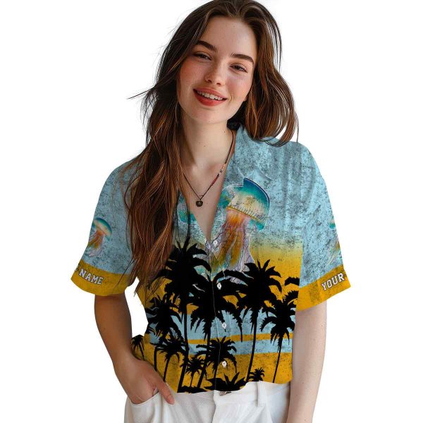 Jellyfish Sunset Pattern Hawaiian Shirt Trendy