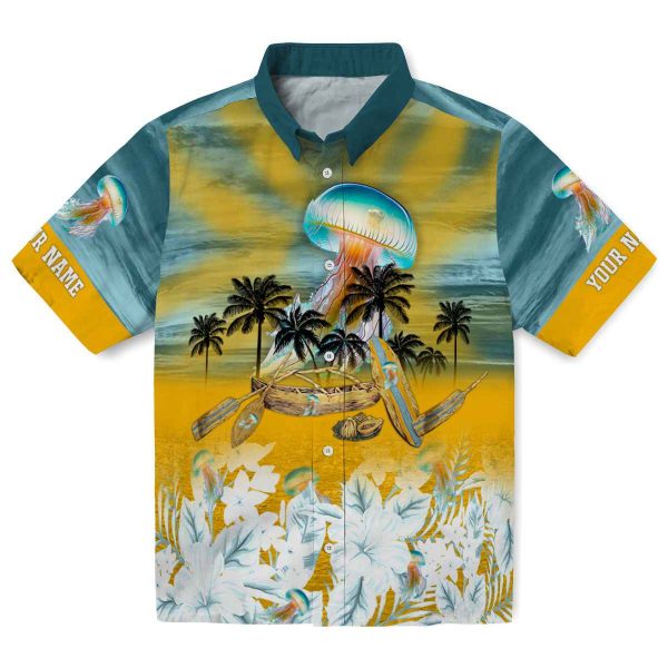 Jellyfish Tropical Canoe Hawaiian Shirt Best selling