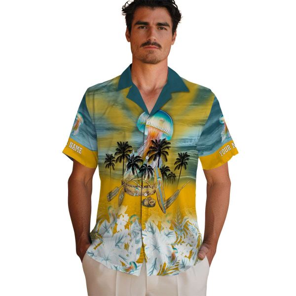 Jellyfish Tropical Canoe Hawaiian Shirt High quality