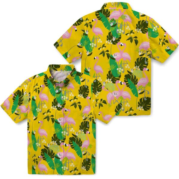 Lemon Flamingo Foliage Hawaiian Shirt Latest Model