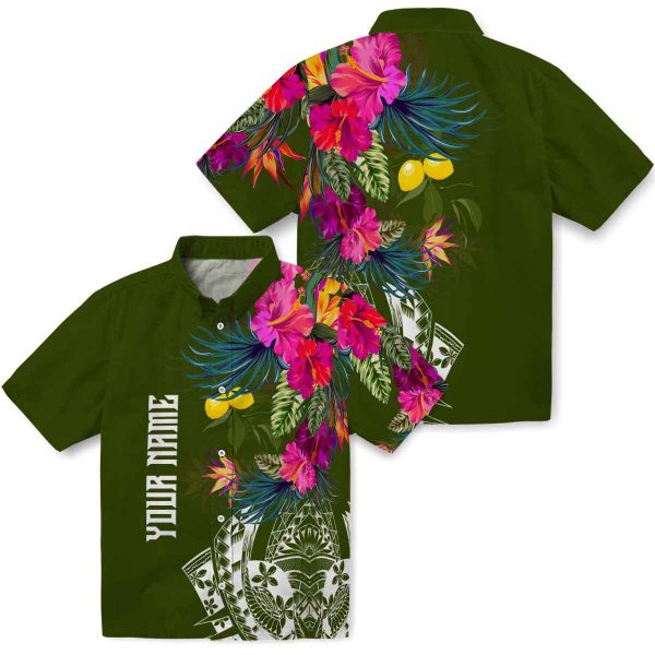 Lemon Floral Polynesian Hawaiian Shirt Latest Model