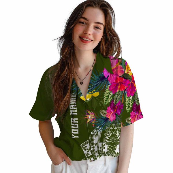 Lemon Floral Polynesian Hawaiian Shirt Trendy